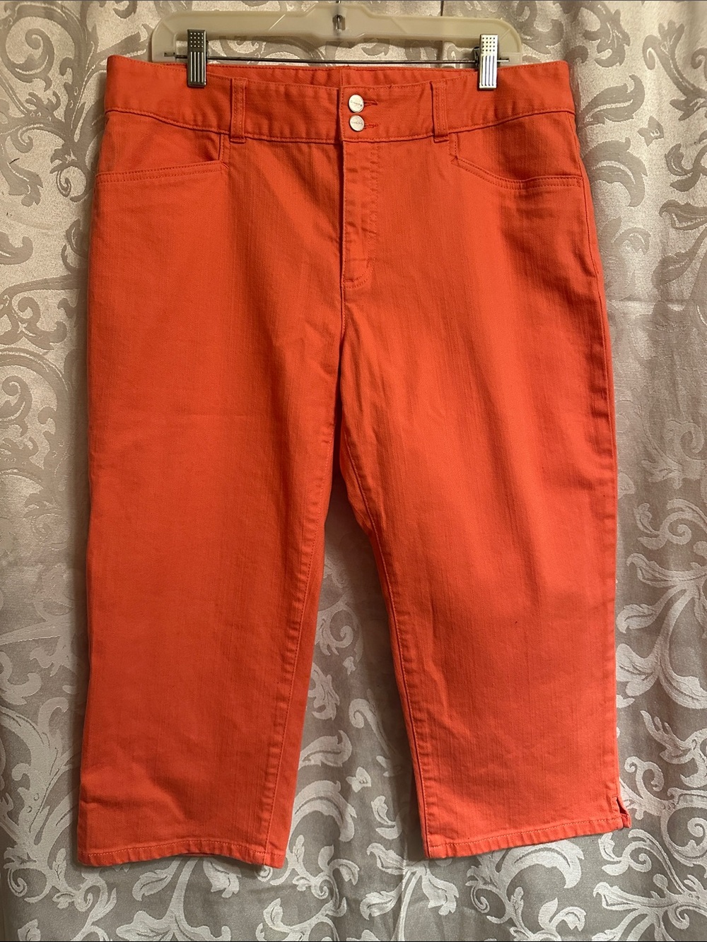 Chaps Women's Orange Cropped Jeans - Slim Ankle